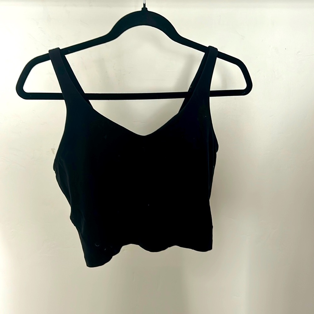 Lulu Lemon black crop tank top